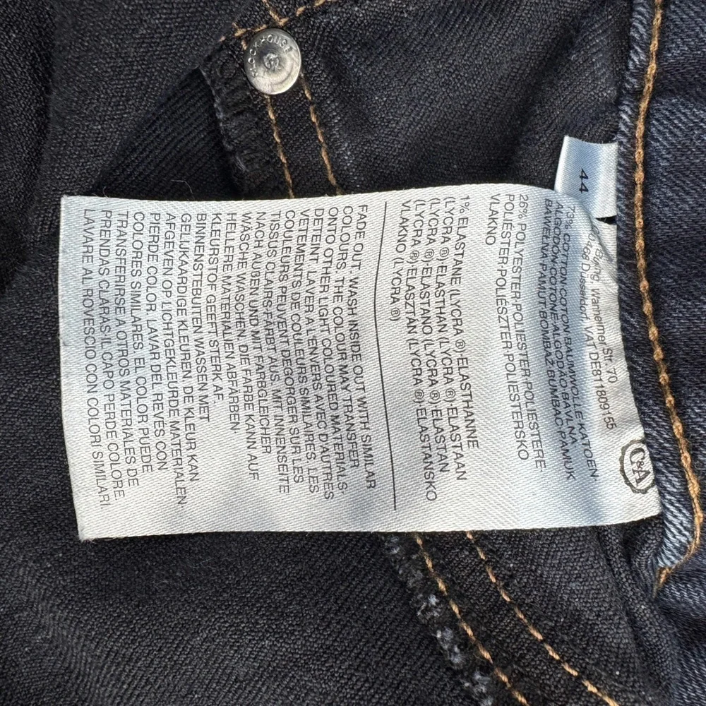 Clockhouse‎ Womens High Waisted Skinny Jeans Dark Wash 4-Button Fly Size 44